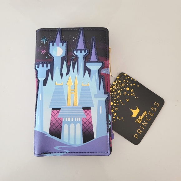 DISNEY X LOUNGEFLY Cinderella Castle Backpack & Wallet Matching Bundle - Picture 4 of 16